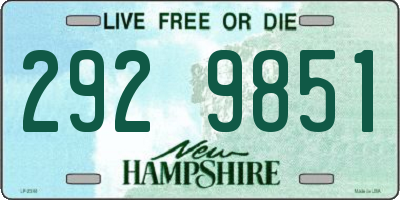 NH license plate 2929851