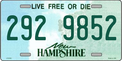 NH license plate 2929852