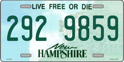 NH license plate 2929859