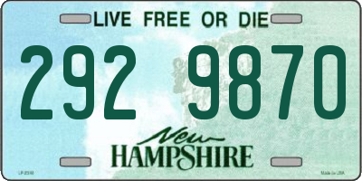 NH license plate 2929870