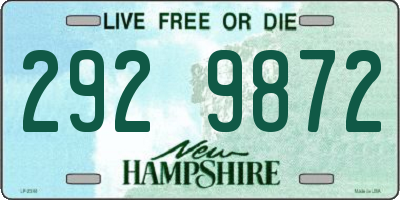NH license plate 2929872