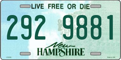 NH license plate 2929881
