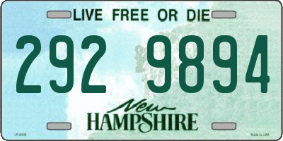 NH license plate 2929894