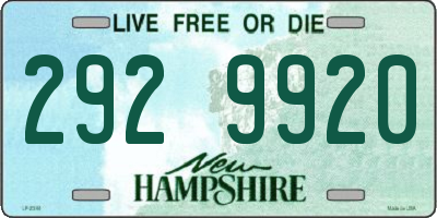 NH license plate 2929920