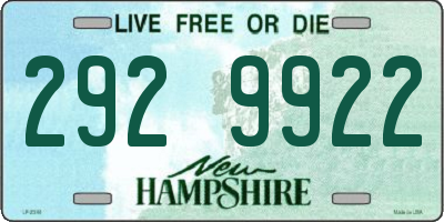 NH license plate 2929922
