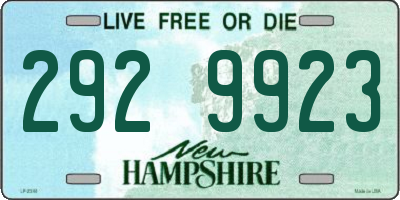 NH license plate 2929923
