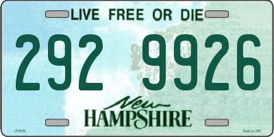 NH license plate 2929926