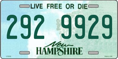 NH license plate 2929929