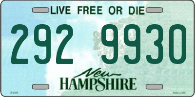 NH license plate 2929930