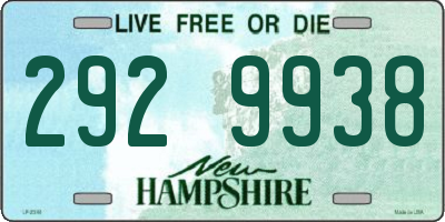 NH license plate 2929938