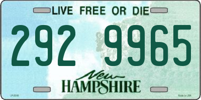 NH license plate 2929965