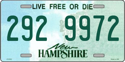 NH license plate 2929972
