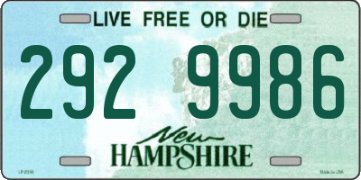 NH license plate 2929986