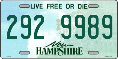 NH license plate 2929989