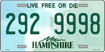 NH license plate 2929998