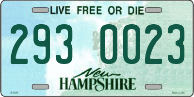 NH license plate 2930023