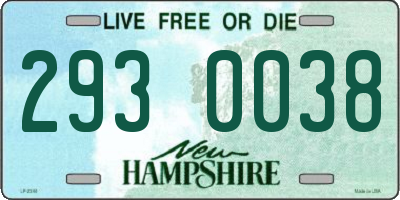 NH license plate 2930038