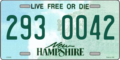NH license plate 2930042