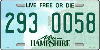 NH license plate 2930058
