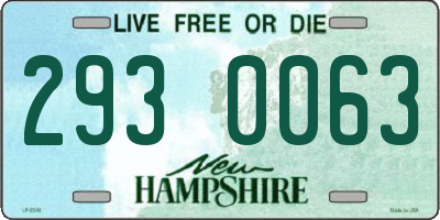 NH license plate 2930063