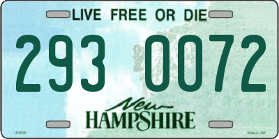 NH license plate 2930072