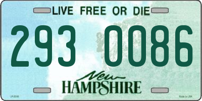 NH license plate 2930086