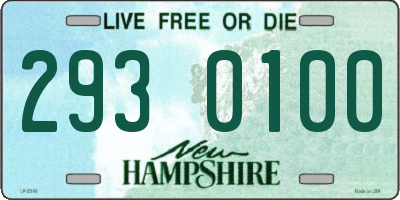NH license plate 2930100