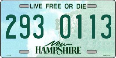 NH license plate 2930113