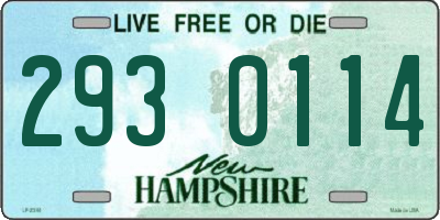 NH license plate 2930114