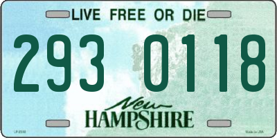 NH license plate 2930118