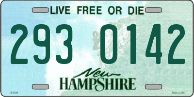 NH license plate 2930142