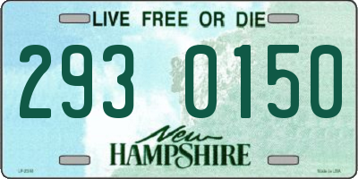 NH license plate 2930150