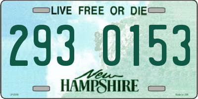 NH license plate 2930153