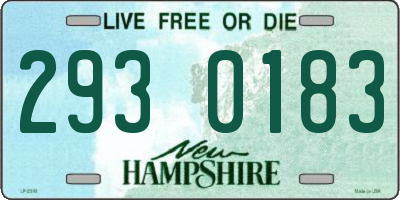 NH license plate 2930183