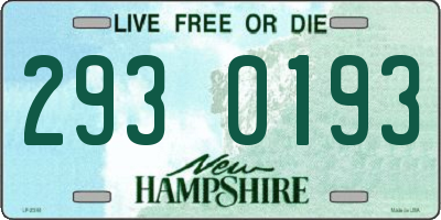 NH license plate 2930193