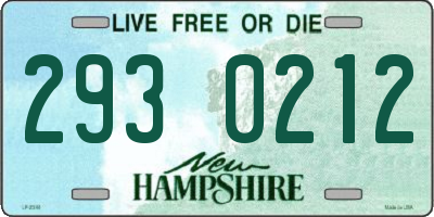 NH license plate 2930212