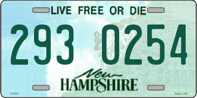 NH license plate 2930254