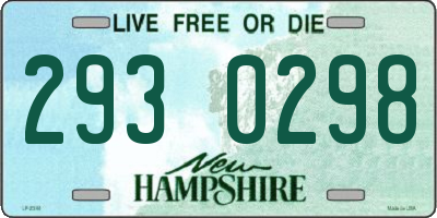 NH license plate 2930298