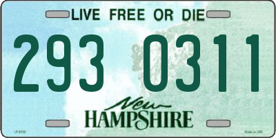 NH license plate 2930311