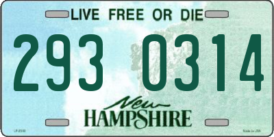 NH license plate 2930314