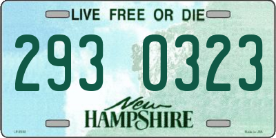 NH license plate 2930323
