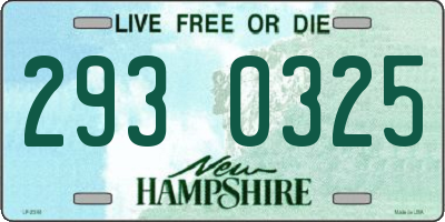 NH license plate 2930325
