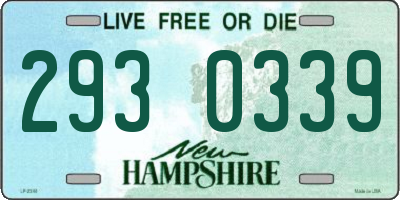 NH license plate 2930339
