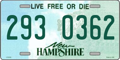 NH license plate 2930362