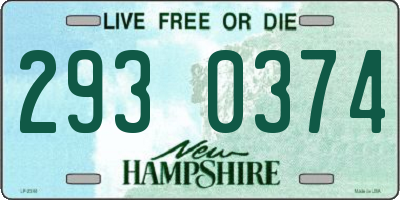 NH license plate 2930374