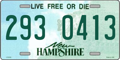 NH license plate 2930413