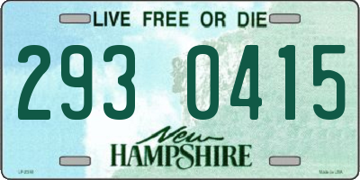 NH license plate 2930415
