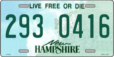 NH license plate 2930416