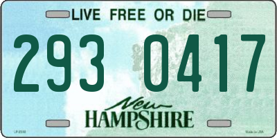 NH license plate 2930417