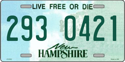 NH license plate 2930421
